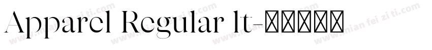 Apparel Regular lt字体转换